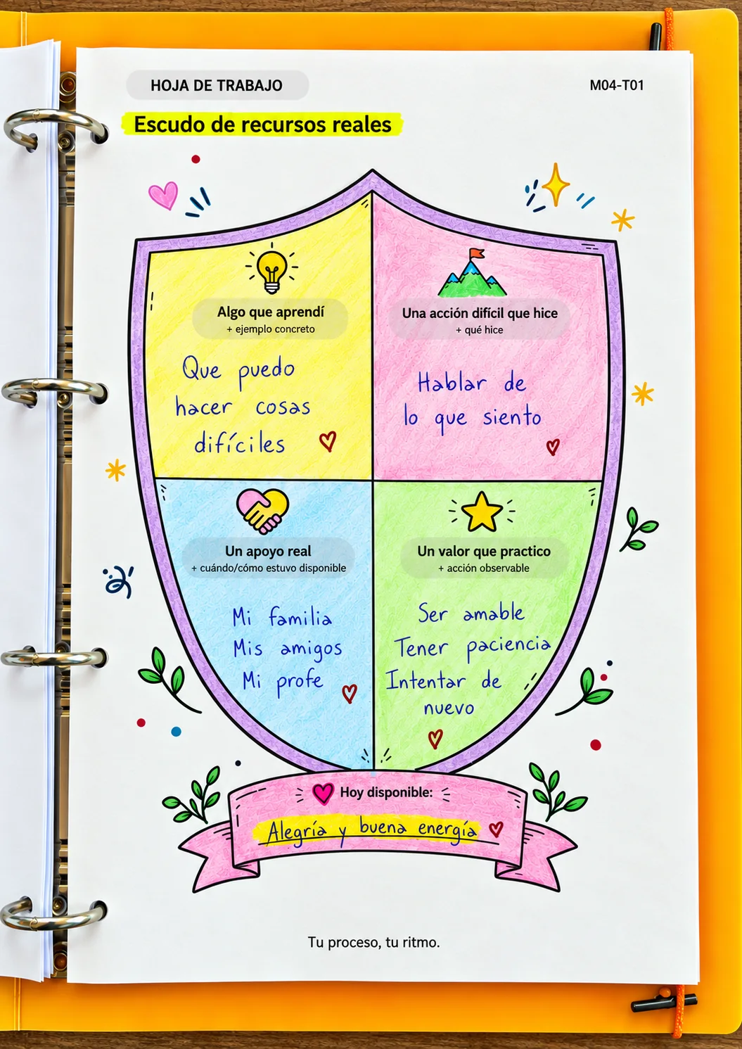 Escudo de recursos reales completado