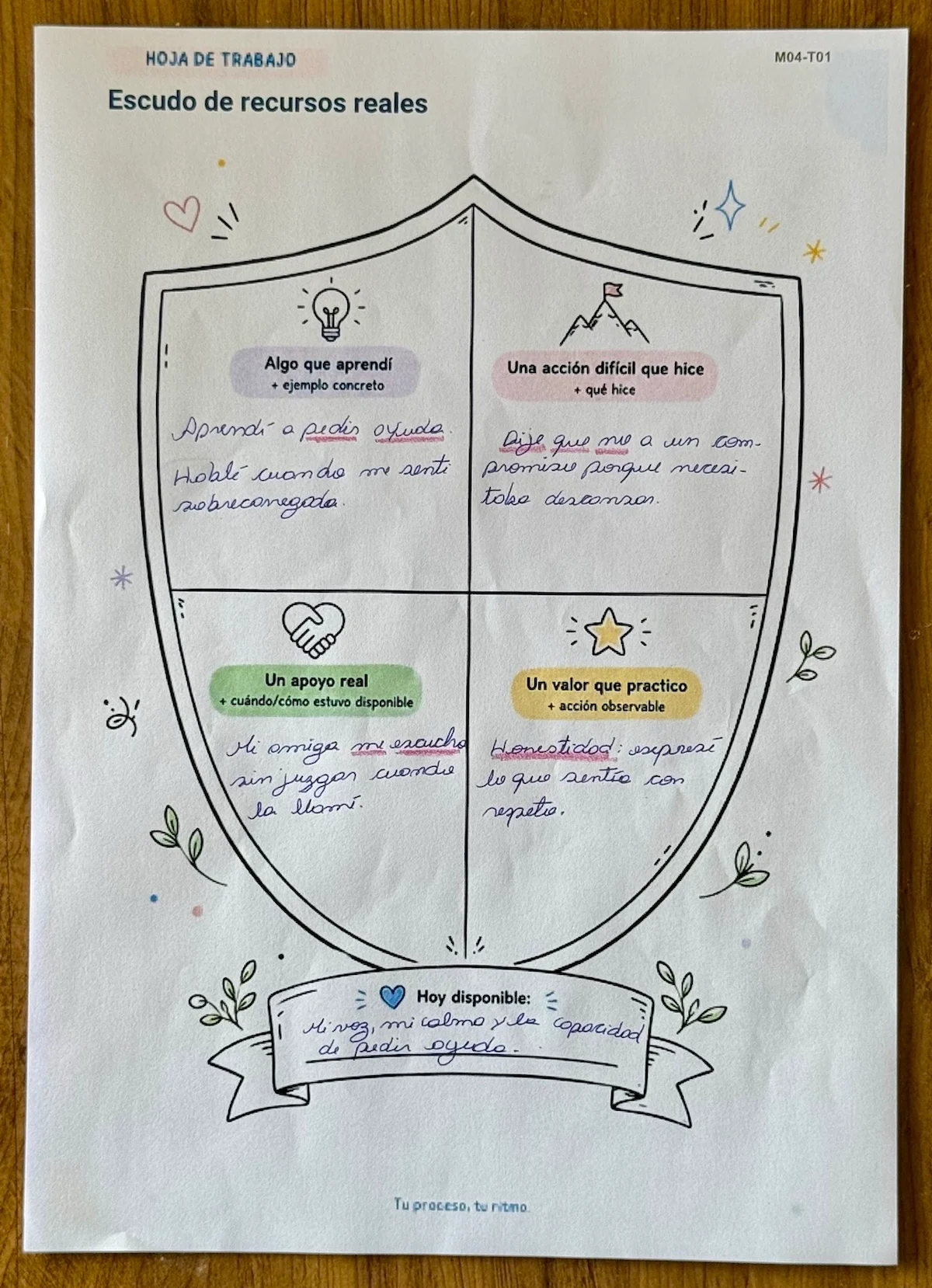 Escudo de recursos reales completado