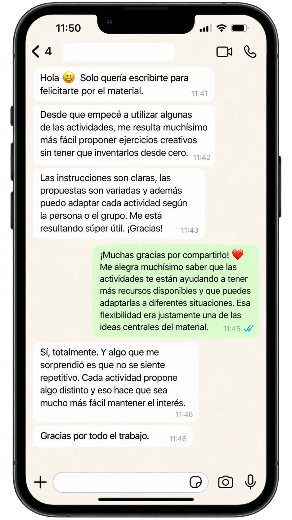 Comentario sobre el material